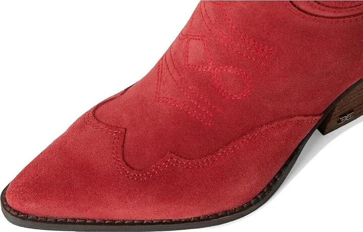 Sam Edelman James Women's Zip Boots Red Scarlet : 6 M, Suede - Image 2