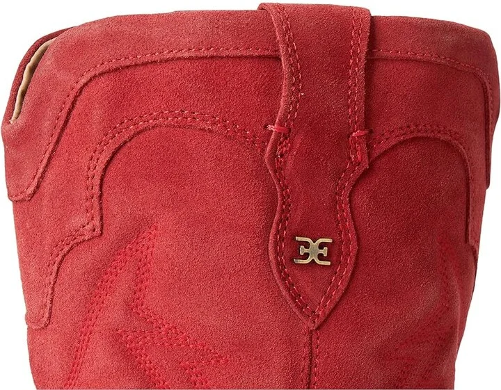 Sam Edelman James Women's Zip Boots Red Scarlet : 6 M, Suede - Image 7