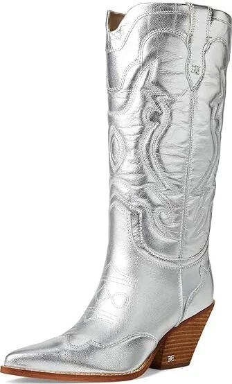Sam Edelman James Women's Zip Boots Silver : 7.5 M, Suede - Image 5