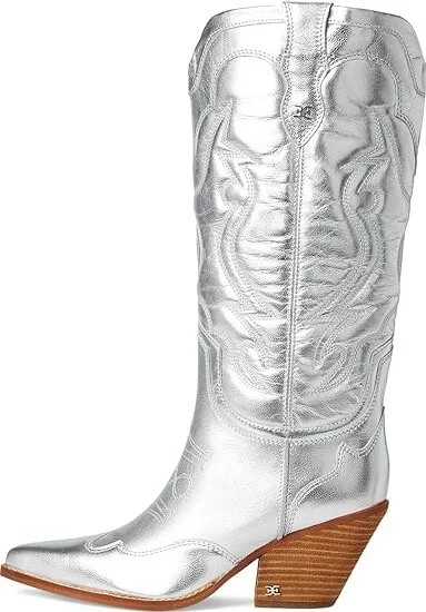 Sam Edelman James Women's Zip Boots Silver : 7.5 M, Suede - Image 6