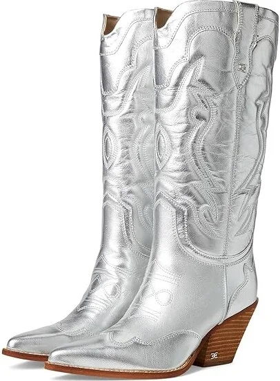 Sam Edelman James Women's Zip Boots Silver : 7.5 M, Suede