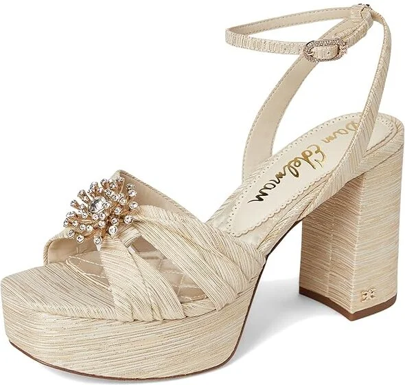 Sam Edelman Janelle Women's Sandals Soft Gold : 7 M, Rubber - Image 5