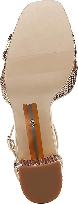 Sam Edelman Jullian 2 Women's Sandals Amber Gold Sequin : 9 M, Leather/Rubber - Image 3