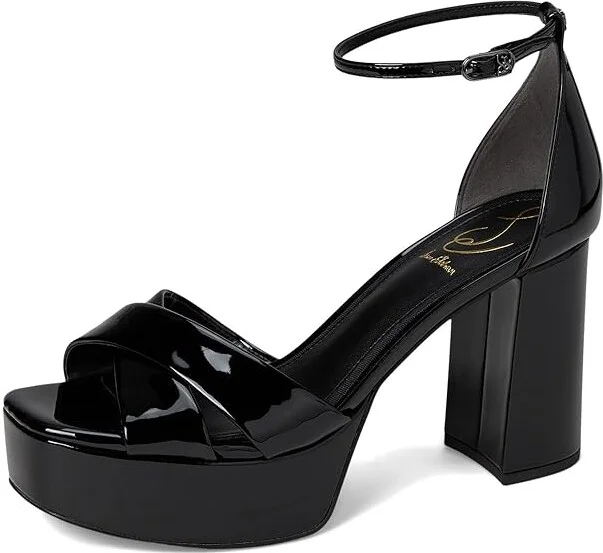 Sam Edelman Jullian Women's Sandals Black Patent : 8 M, Leather/Rubber - Image 5