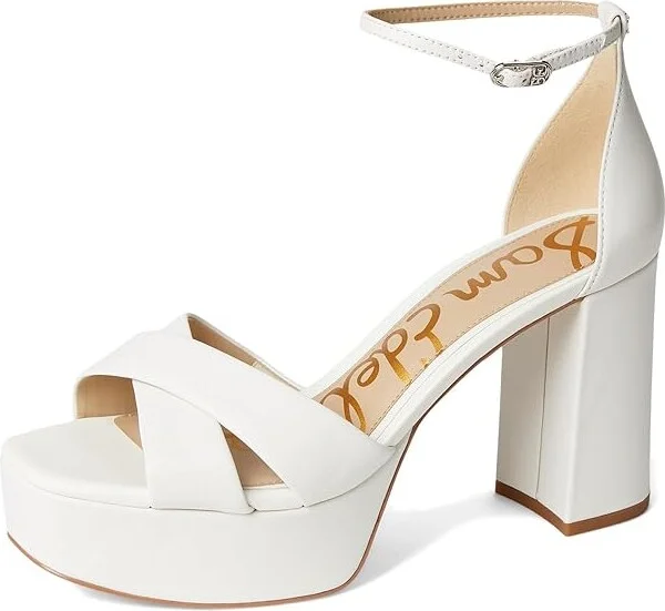 Sam Edelman Jullian Women's Sandals Bright White : 8.5 M - Image 5