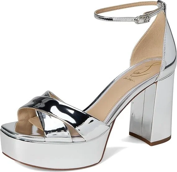 Sam Edelman Jullian Women's Sandals Soft Silver : 11 M, Leather/Rubber - Image 5