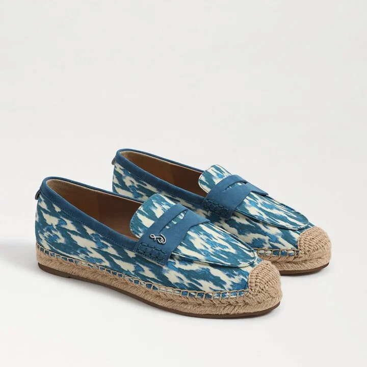 Sam Edelman Kai Espadrille Loafer Blue Lapis Multi Suede
