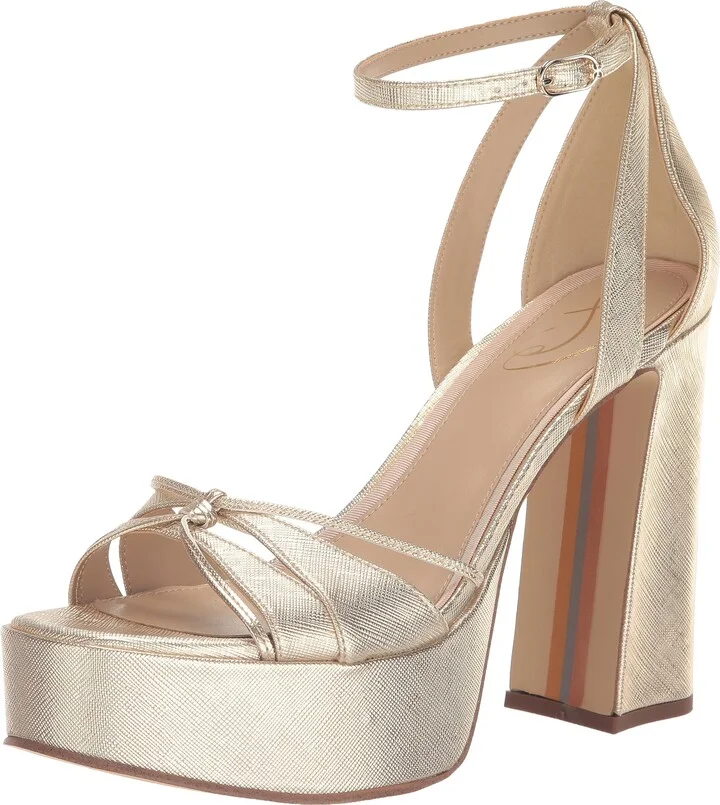 Sam Edelman Kamille Heeled Sandal Gold Leaf 10.5 Medium