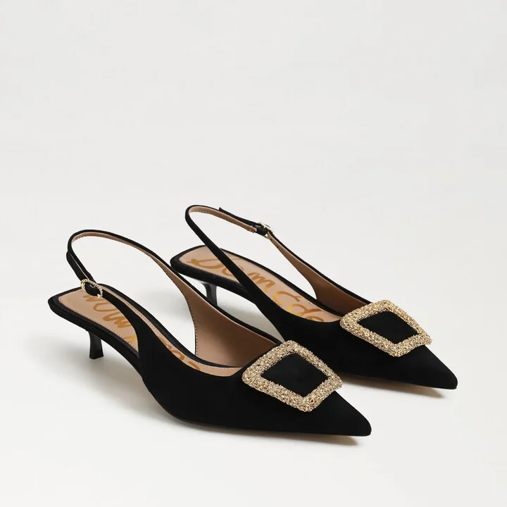 Sam Edelman Kammie Slingback Pump Black Leather