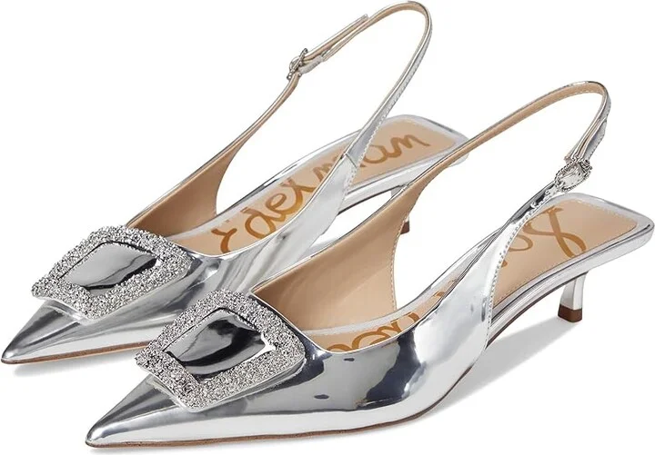 Sam Edelman Kammie Women's Shoes Soft Silver : 8.5 M, Leather