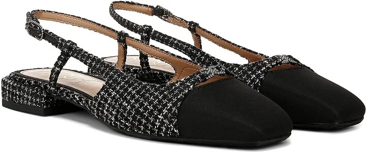 Sam Edelman Kara 2 Women's Flat Shoes Black Boucle : 9 M, Leather