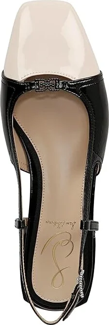 Sam Edelman Kara 2 Women's Flat Shoes Black Patent/Alpine Ivory : 5 M, Leather - Image 2