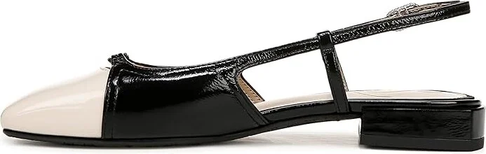 Sam Edelman Kara 2 Women's Flat Shoes Black Patent/Alpine Ivory : 5 M, Leather - Image 6