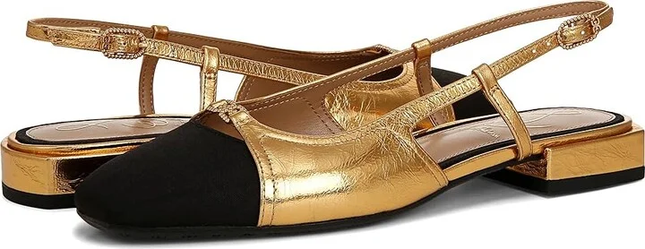 Sam Edelman Kara 2 Women's Flat Shoes Medallion Gold/Black : 8 M, Leather - Image 4
