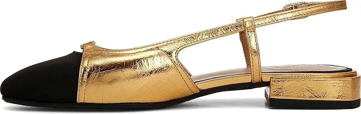 Sam Edelman Kara 2 Women's Flat Shoes Medallion Gold/Black : 8 M, Leather - Image 5