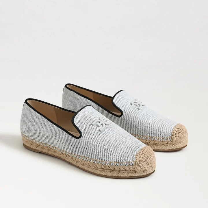 Sam Edelman Kathleen Espadrille Slip On Blue Ice Fabric