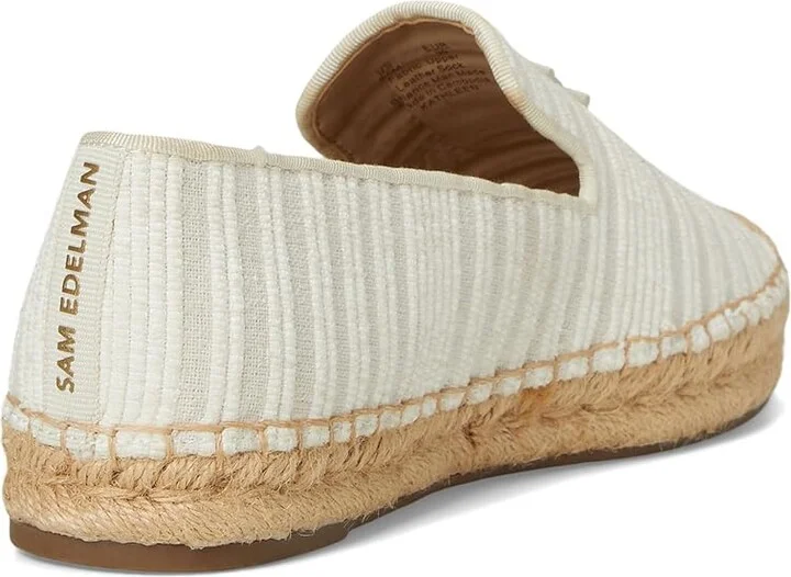 Sam Edelman Kathleen Women's Flat Shoes White/Natural : 8.5 M, Cotton/Leather - Image 4