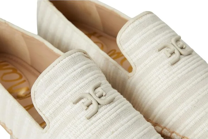 Sam Edelman Kathleen Women's Flat Shoes White/Natural : 8.5 M, Cotton/Leather - Image 7