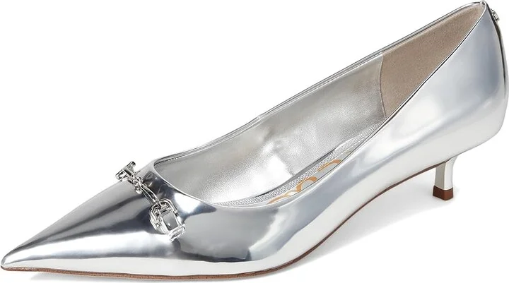 Sam Edelman Kaya 2 High Women's Heels Soft Silver : 6.5 M, Leather - Image 5