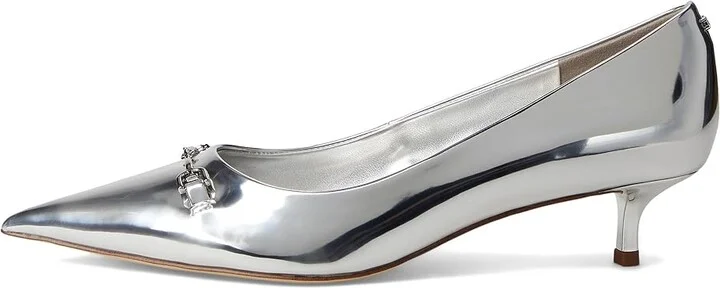 Sam Edelman Kaya 2 High Women's Heels Soft Silver : 6.5 M, Leather - Image 6