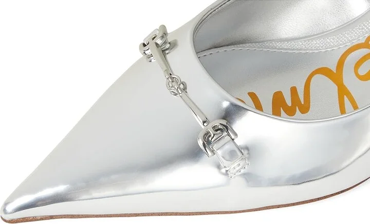 Sam Edelman Kaya 2 High Women's Heels Soft Silver : 6.5 M, Leather - Image 7
