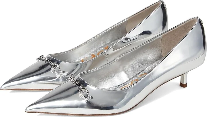 Sam Edelman Kaya 2 High Women's Heels Soft Silver : 6.5 M, Leather