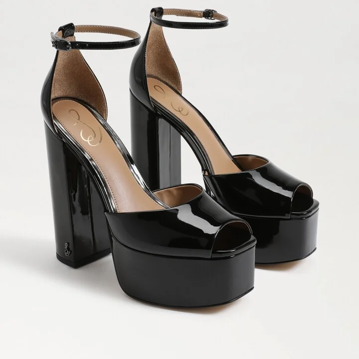 Sam Edelman Kori Platform Heel Black Patent