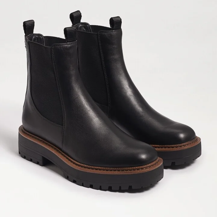 Sam Edelman Laguna Chelsea Boot Black Leather