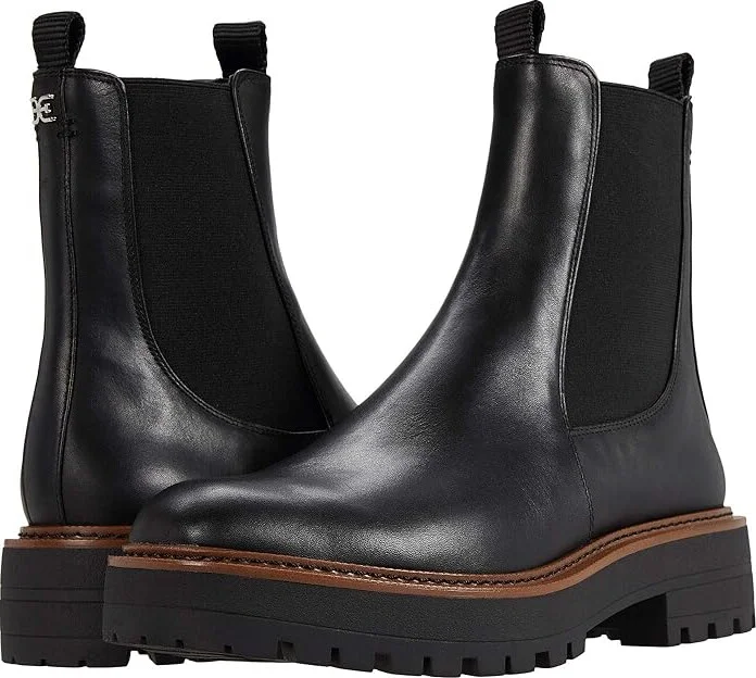 Sam Edelman Laguna Weatherproof Boot Women's Pull-on Boots Black Leather : 11 M, Textile/Leather