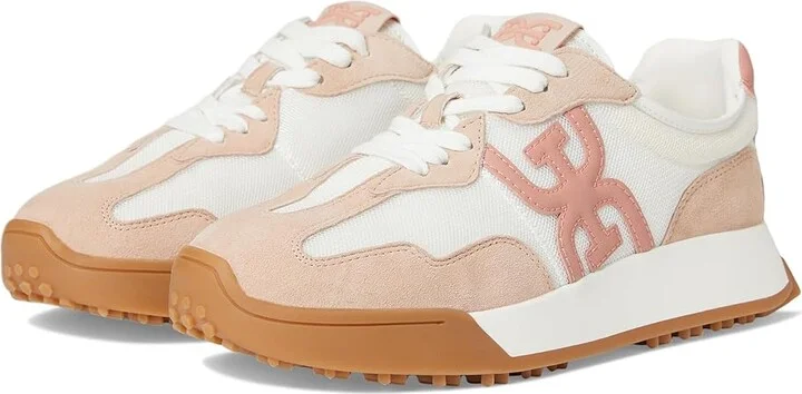 Sam Edelman Langley 3 Women's Shoes White/Warm Blush/Was : 6 M, Suede