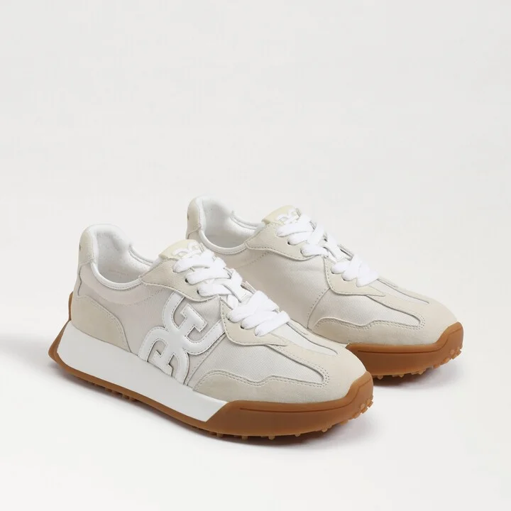 Sam Edelman Langley Lace Up Sneaker Off White Canvas