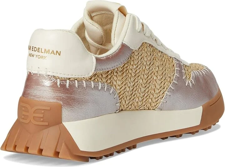 Sam Edelman Langley Woven Women's Shoes Natural/Gold Raffia : 7.5 M, Faux Leather/Suede - Image 4