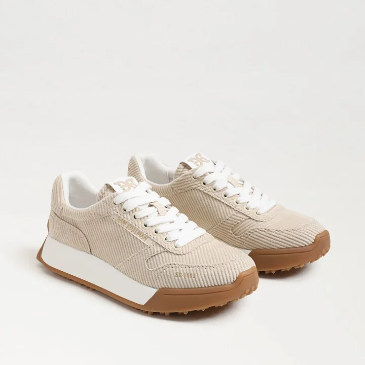 Sam Edelman Layla Sneaker Bone White Corduroy