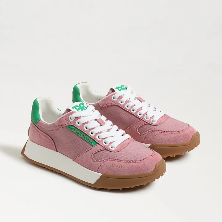 Sam Edelman Layla Sneaker Bubblegum Pink/Green Suede