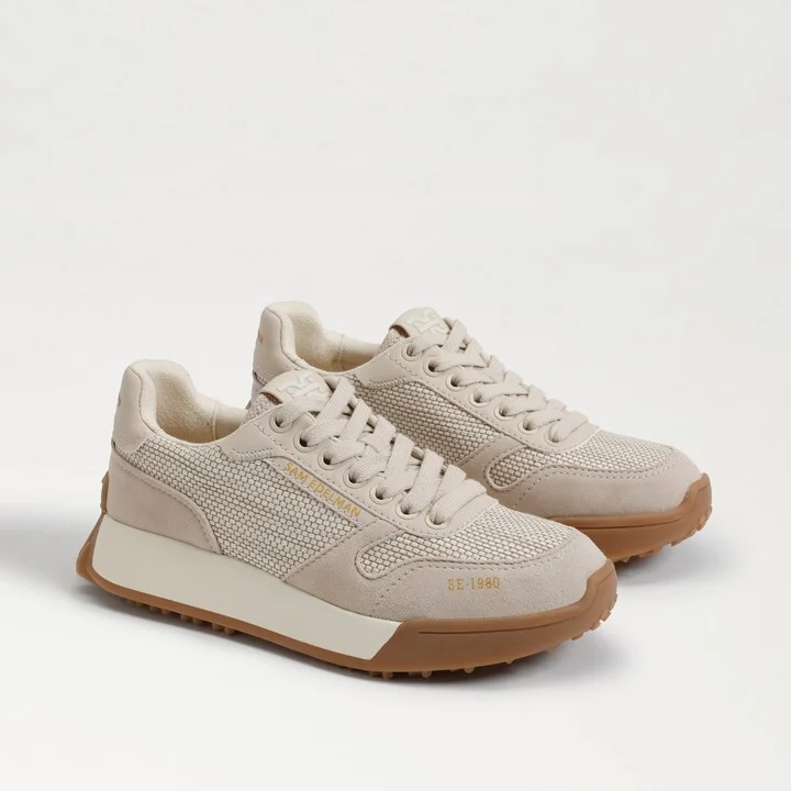 Sam Edelman Layla Sneaker Lime Stone Suede/ Natural