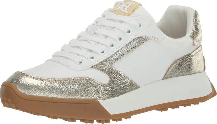 Sam Edelman Layla Sneaker Off White/Molten Gold 8 Medium