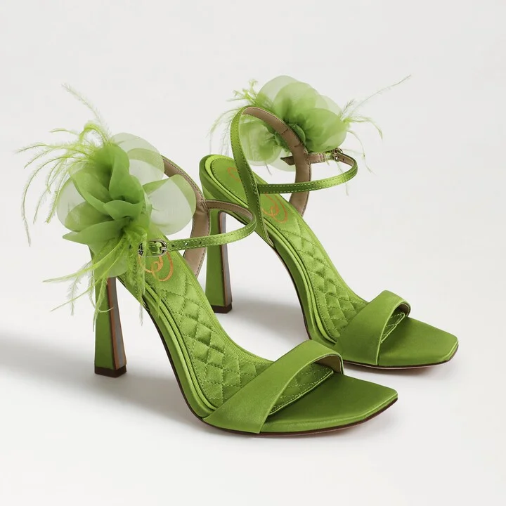 Sam Edelman Leana Flower Strap Dress Sandal Tropic Green