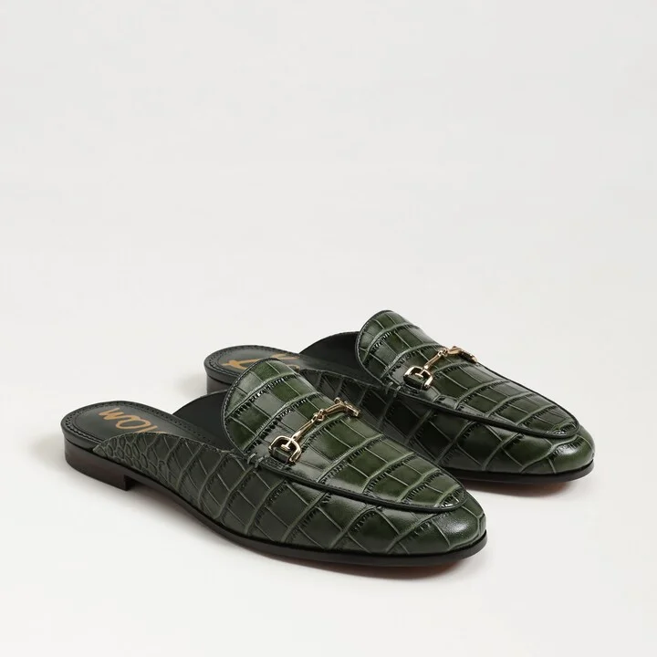 Sam Edelman Linnie Bit Mule Bright Olive Croco Leather