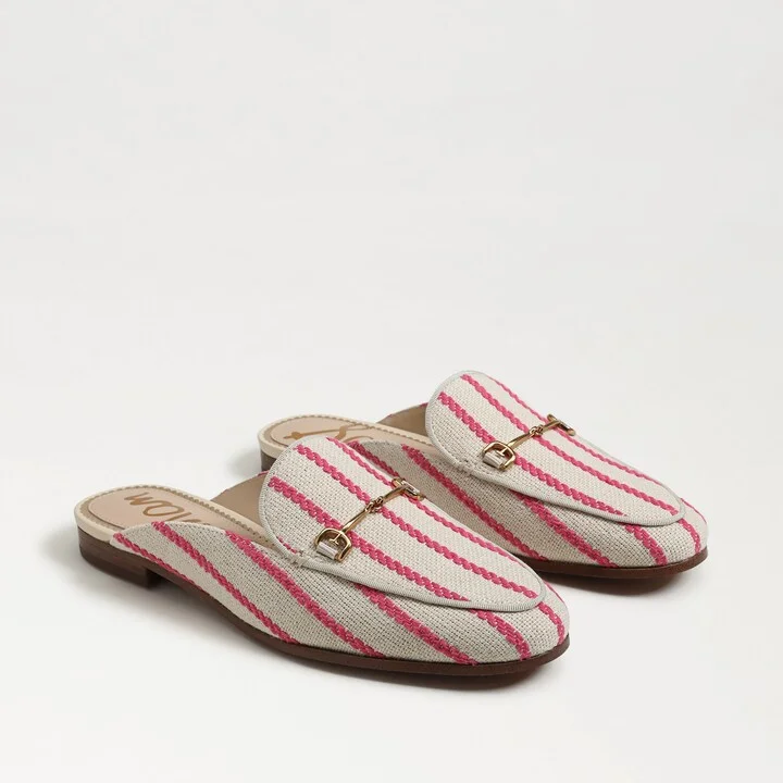Sam Edelman Linnie Bit Mule Taffy Pink Stripe Canvas