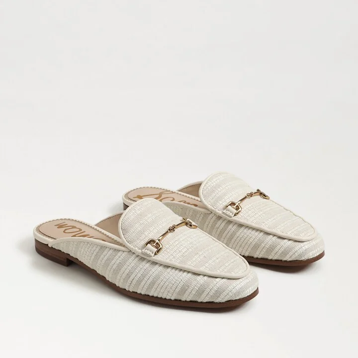 Sam Edelman Linnie Bit Mule White Natural Fabric