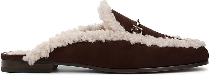 Sam Edelman Linnie Cozy Women's Flat Shoes Cafe Noir Shearling : 8 M, Leather/Rubber - Image 6