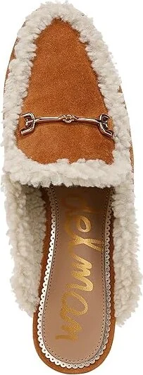 Sam Edelman Linnie Cozy Women's Flat Shoes Harvest Brown Shearling : 9.5 M, Leather/Rubber - Image 2