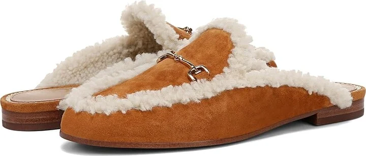 Sam Edelman Linnie Cozy Women's Flat Shoes Harvest Brown Shearling : 9.5 M, Leather/Rubber - Image 4