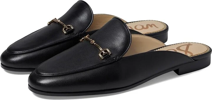 Sam Edelman Linnie Women's Clog/Mule Shoes Black Modena Calf Leather : 9.5 M