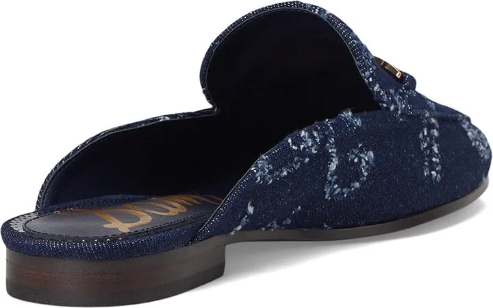 Sam Edelman Linnie Women's Clog/Mule Shoes Hudson Navy Denim : 8 M, Leather - Image 4