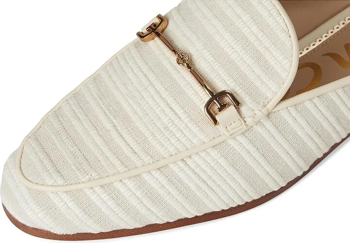 Sam Edelman Linnie Women's Clog/Mule Shoes White/Natural Striped Linen : 9 M, Leather - Image 7