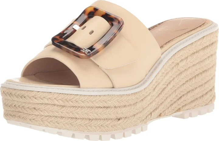 Sam Edelman Livi Wedge Sandal Summer Sand 10 Medium