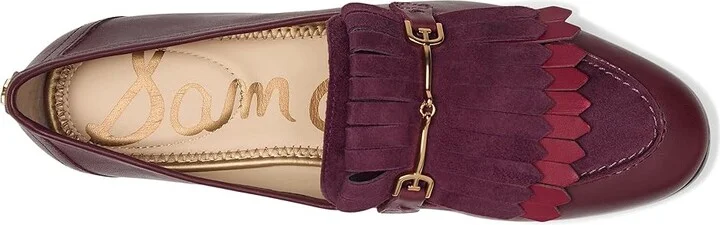 Sam Edelman Liz Women's Flat Shoes French Burgundy/Parisian Plum : 9 M, Leather - Image 2