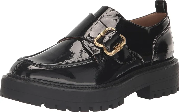 Sam Edelman Lora Monk-Strap Loafer Black Patent 9 Medium