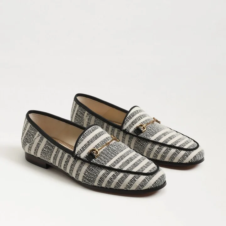 Sam Edelman Loraine Bit Loafer Black Natural Fabric